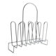 Vintage chrome metal magazine rack - Space Age design from the 1970s - Decorative storage for magazines and books - Elegant retro gift idea