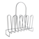 Vintage chrome metal magazine rack - Space Age design from the 1970s - Decorative storage for magazines and books - Elegant retro gift idea