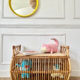 Vintage Rattan Toy Box
