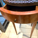 Louis XVI style pedestal table in pink wood marquetry XX century