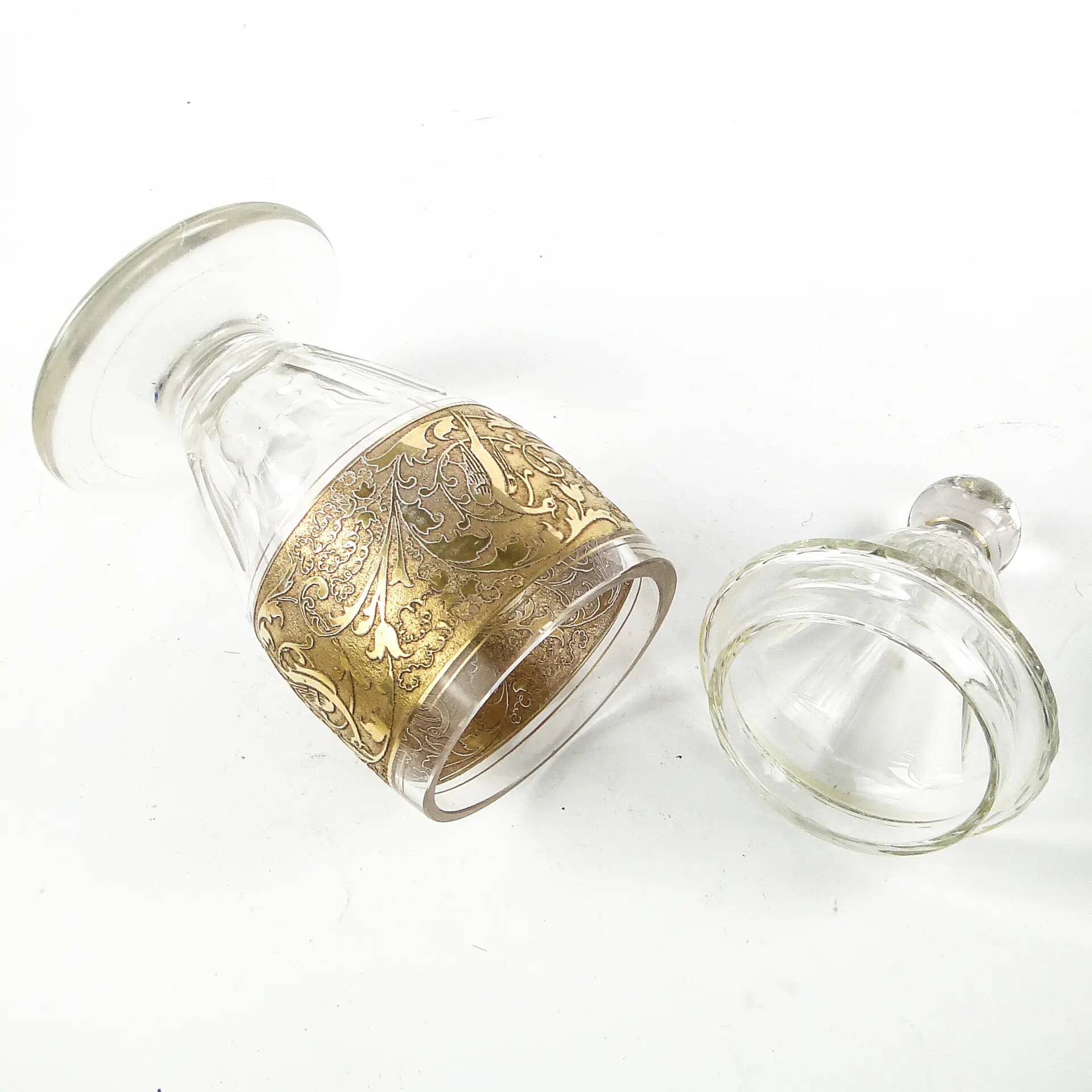Art Deco bonbonniere, crystal, Czechoslovakia, 1930s