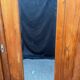 /Art Deco wardrobe with mirror in carved solid oak from the 20s/30s