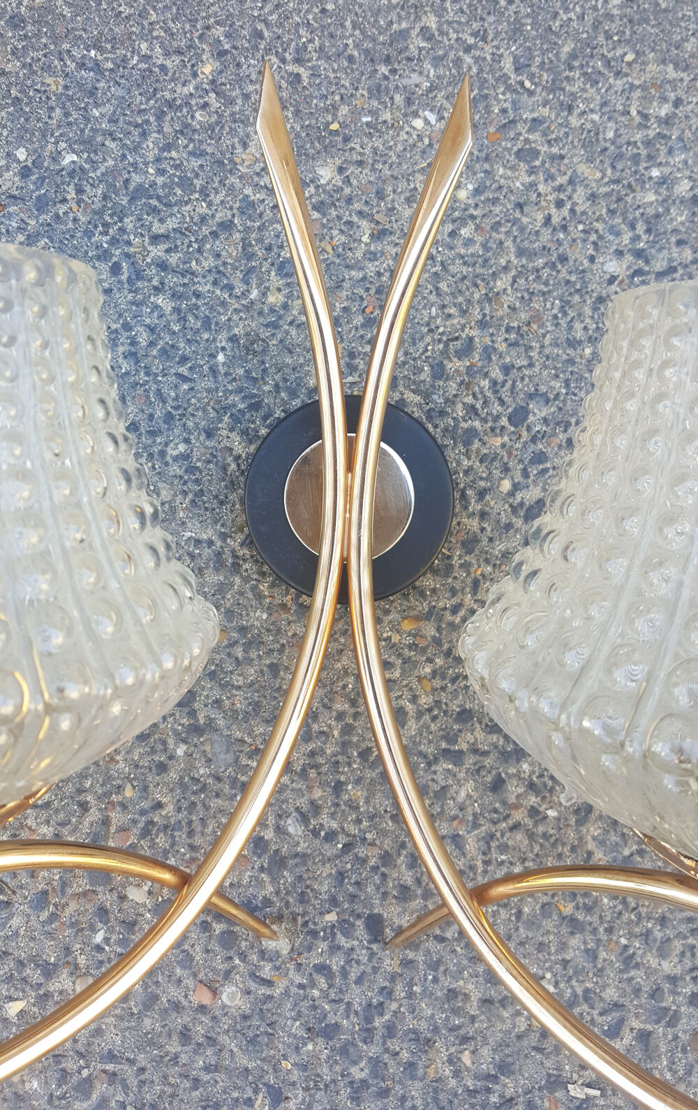 Double wall lamp from Maison Arlus from the 50s