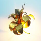 Brass torch cut 'corn cob' wall lamp