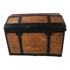 OLD TRUNK EARLY TWENTIETH IN PITCHPIN DOMED SHAPE LARGE MODEL