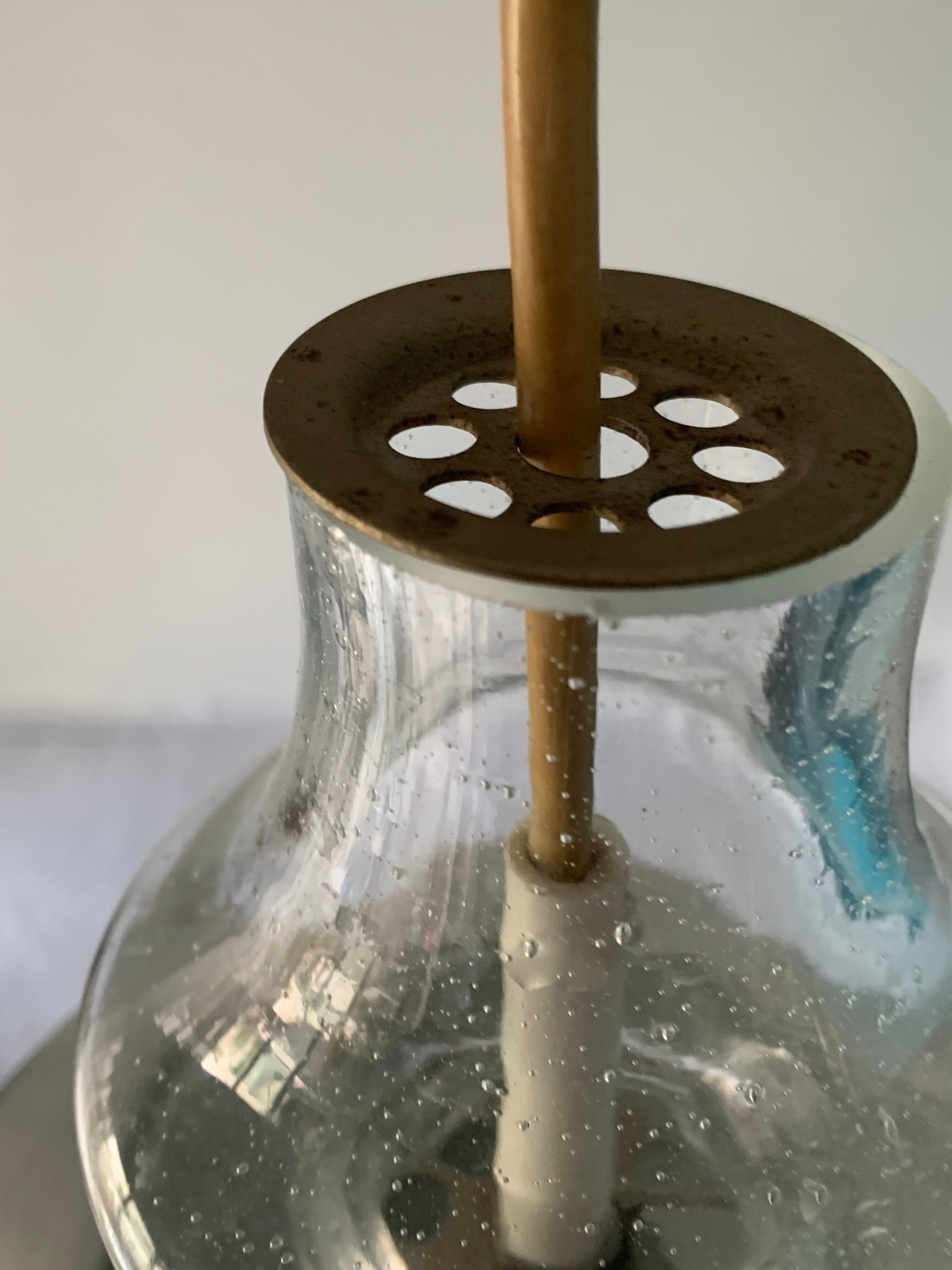 3 suspensions Raak Carthago aluminium and glass 1970