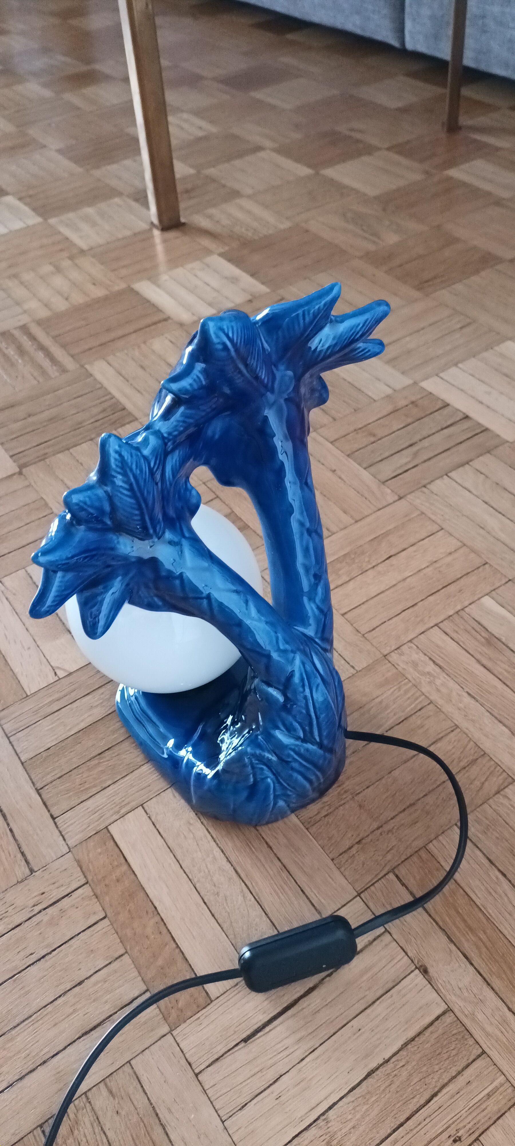 Vintage ceramic palm lamp