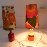 Pair of table lamp kitsch vintage bedside lamp