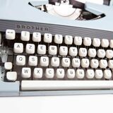 Sky Blue Brother Typewriter from 1980