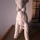 Fox Terrier Cracked Ceramic Dog