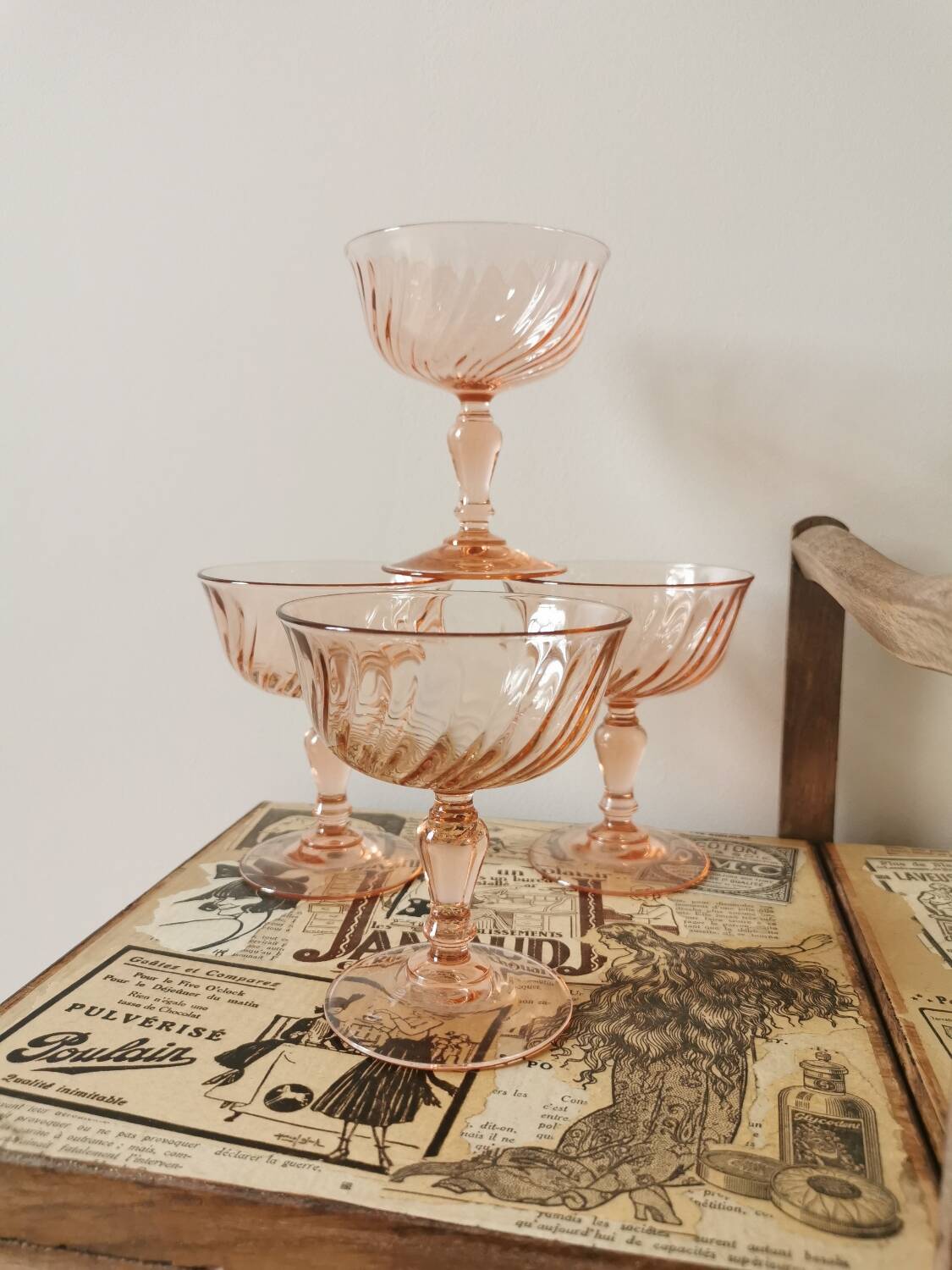 Rosaline champagne glasses