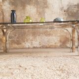 Glass coffee table