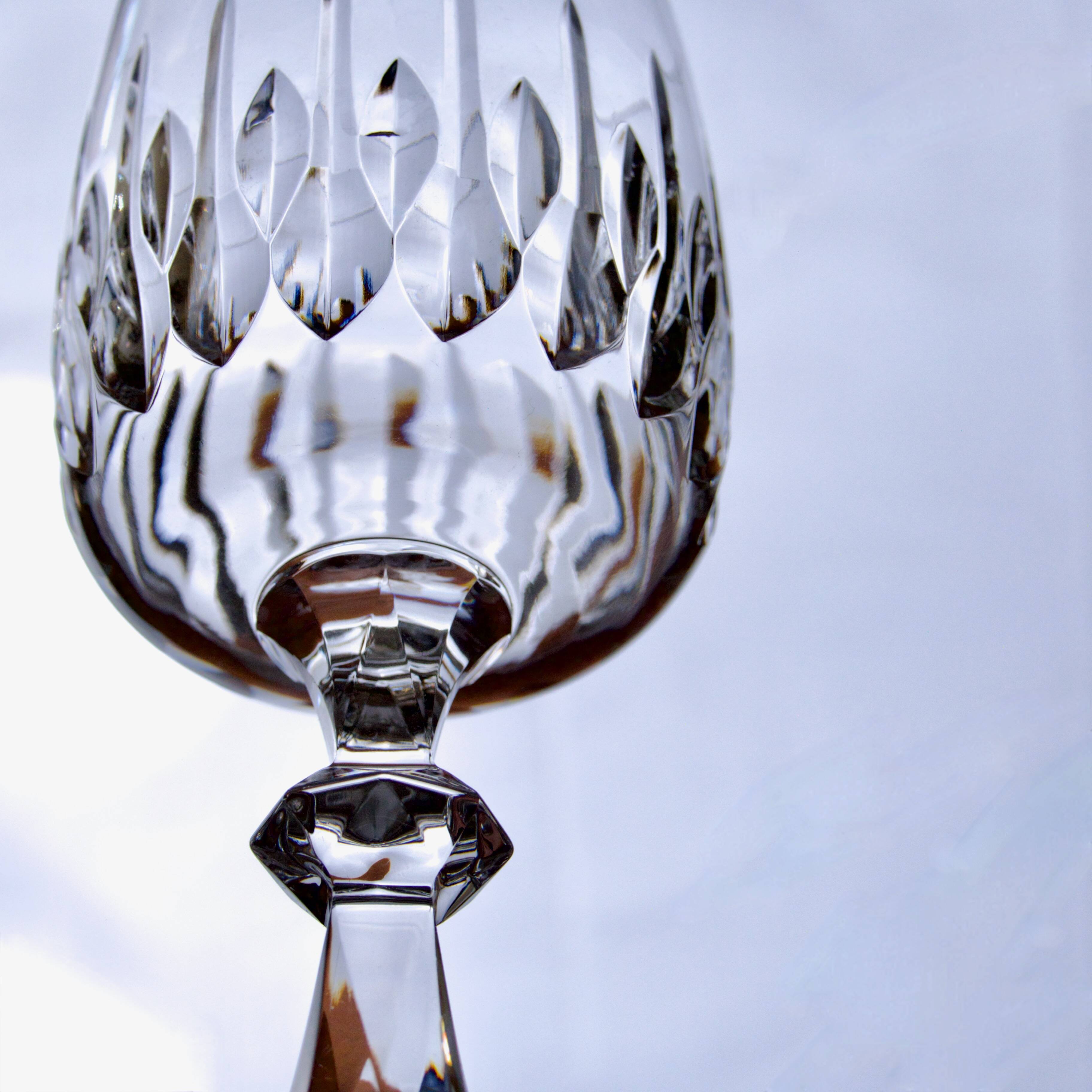 Schott Zwiesel "Tango" collection hand-cut crystal wine glasses