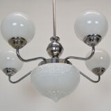 Art deco chrome chandelier,1930's.