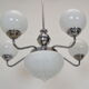 Art deco chrome chandelier,1930's.