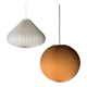 Space age cocoon plisse pendant lamps, 1960s