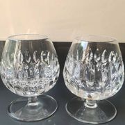 Lot 6 x Verres à Cognac en cristal taillé de Haute qualité. Gorham/Modèle Althéa. Design à double rangées d écailles