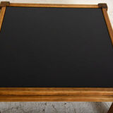 Coffee table 60s, opaline and wood