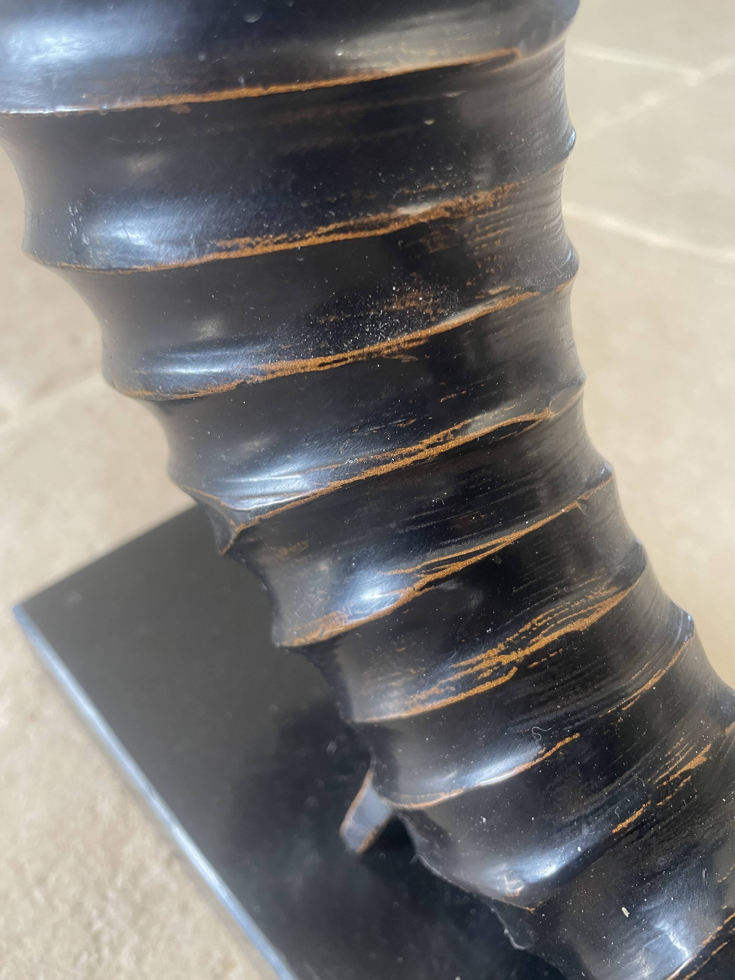 vintage sculptural bookends, ram's horns