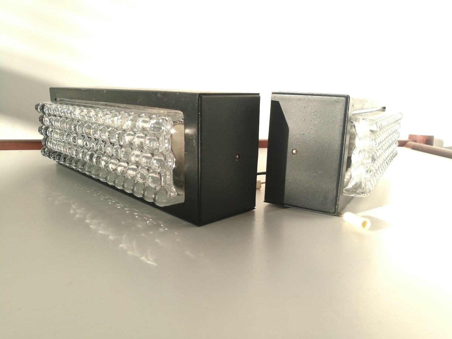 Pair of vintage beaded glass sconces 70