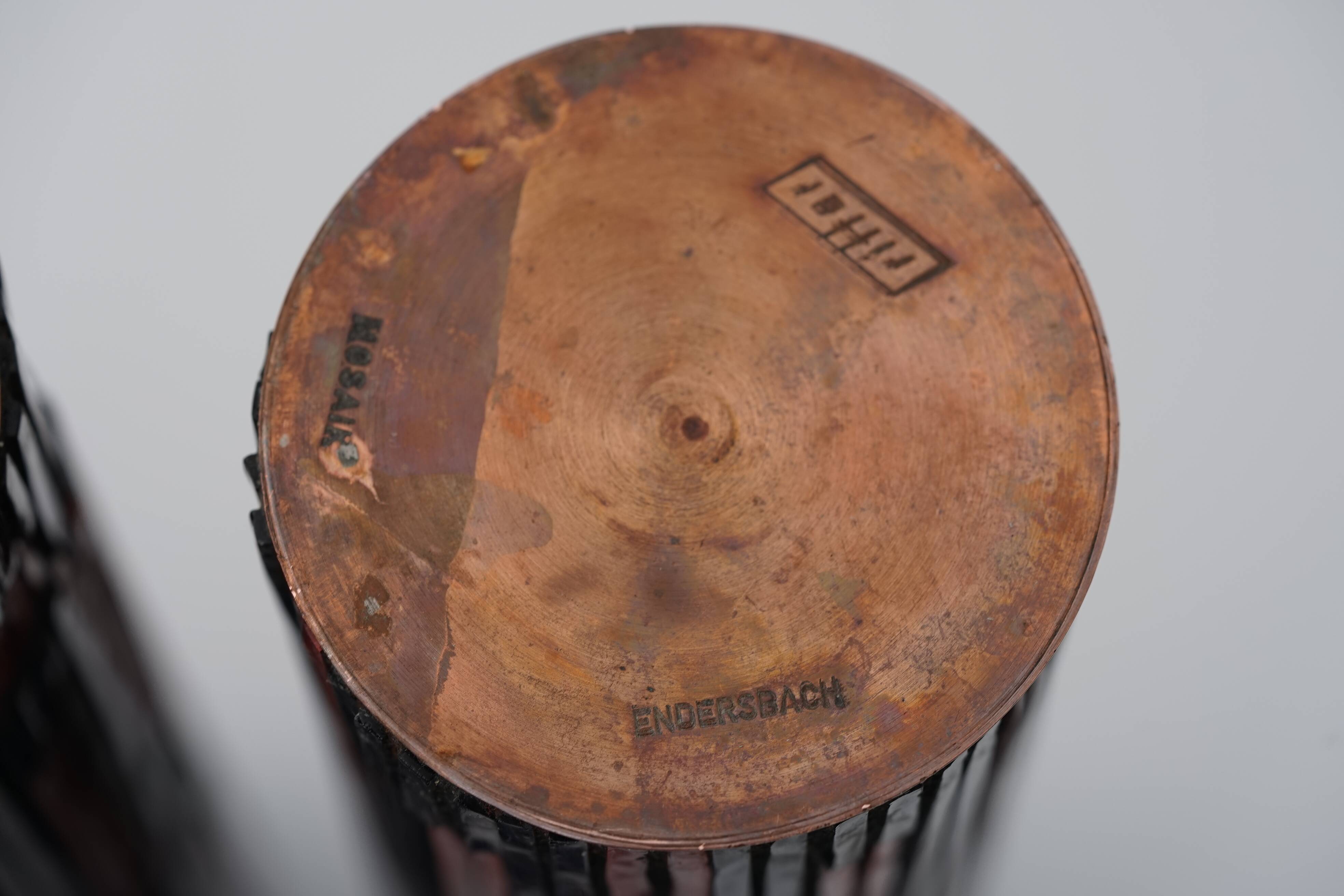 Mid Century Modern Pottery Mosaic Vases by Ritter, 1960s, Set of 5