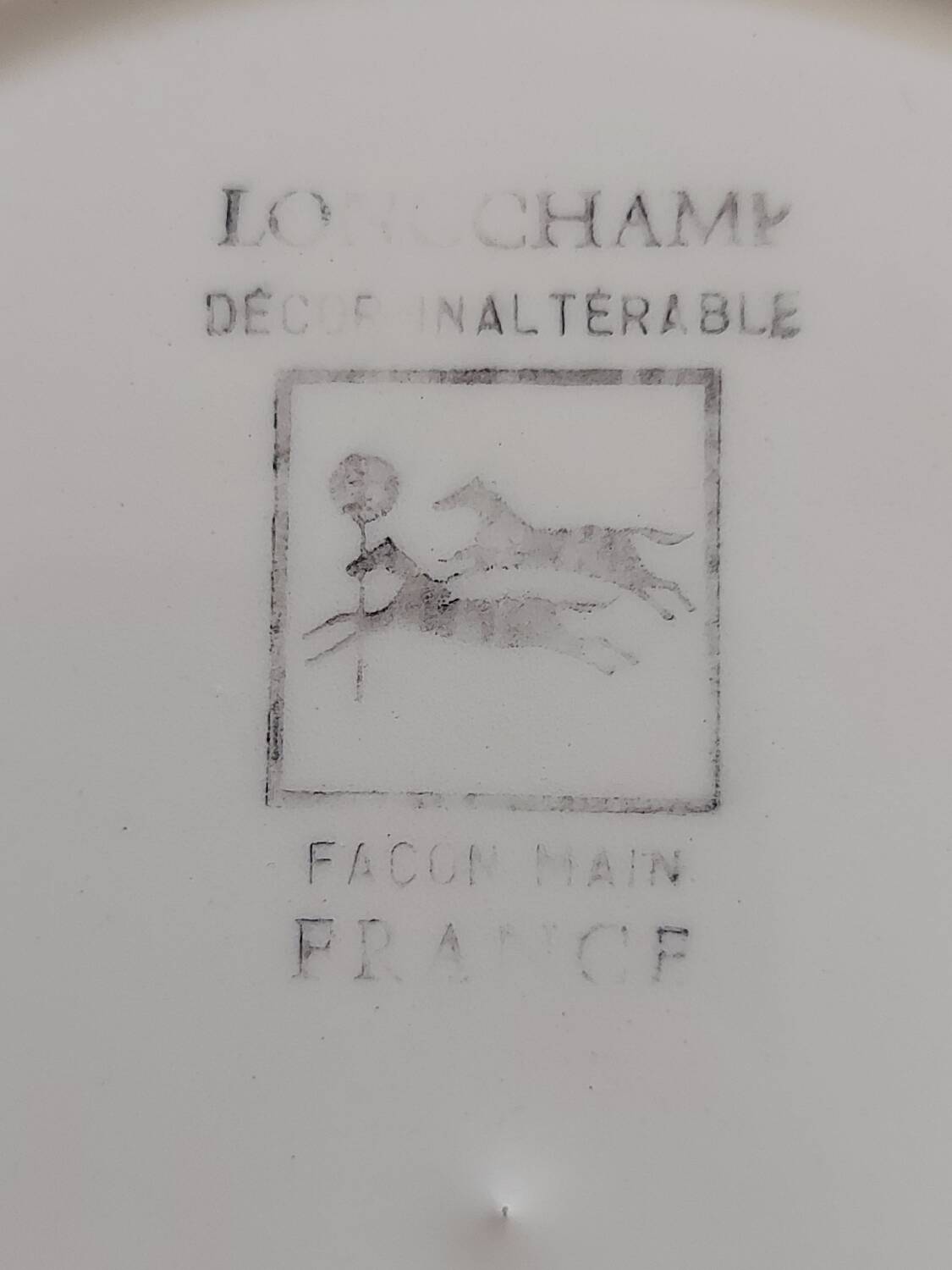 Moustier Longchamp decorative earthenware plate