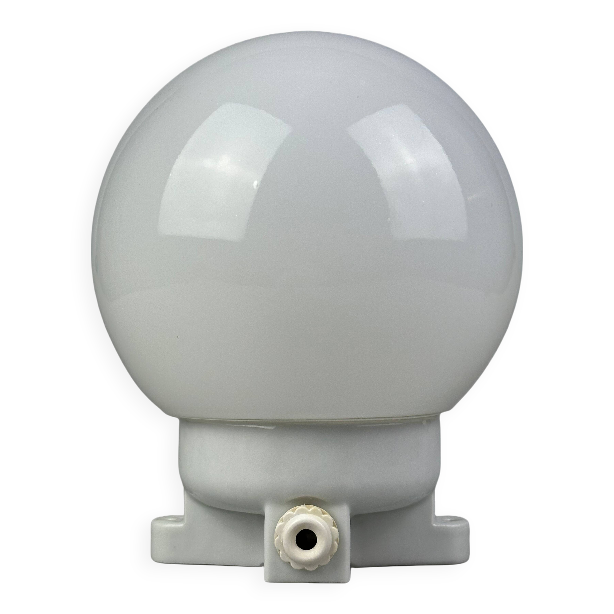 50s 60s wall lamp cellar lamp ceramic & glass Bauhaus design