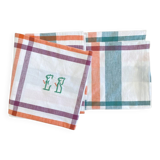 Antique hand-monogrammed tablecloth EB - Cotton - 150x150 cm