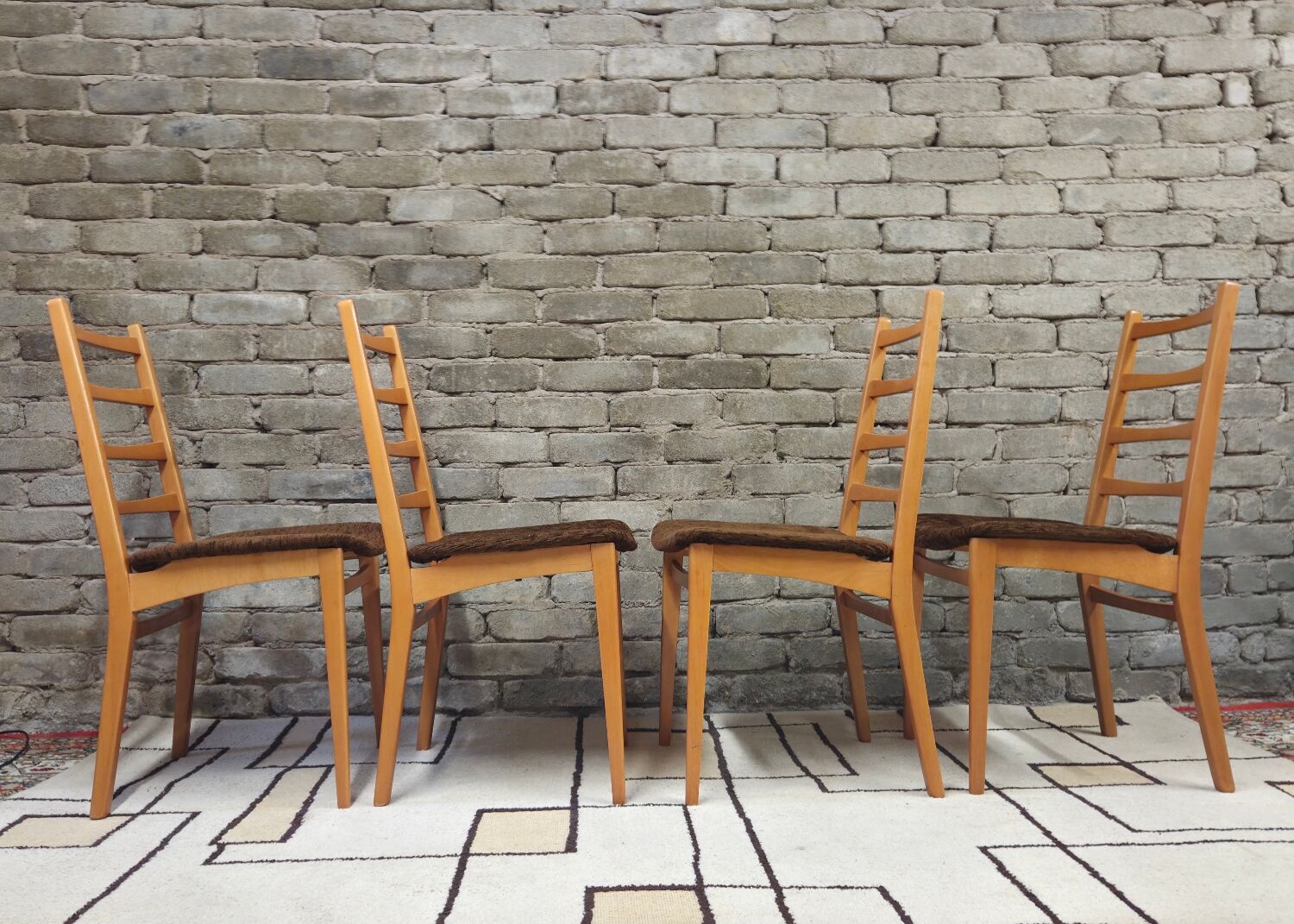 Set of 4 Scandinavian chairs from the 1960s