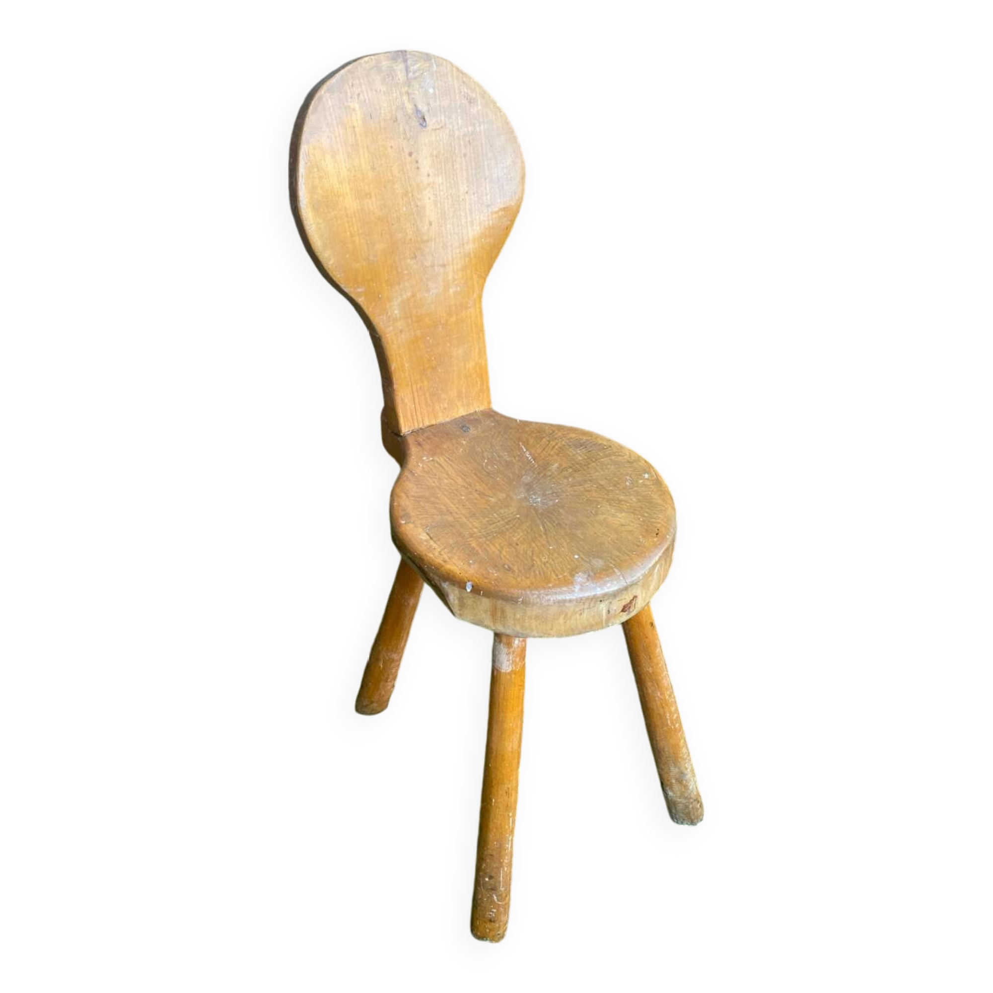 Old brutalist chair deco mountain solid wood vintage