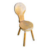 Old brutalist chair deco mountain solid wood vintage