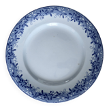 Compotier antique en faïence U&C Sarreguemines, modèle Mimosa