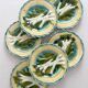 6 asparagus plates in faience barbotine from Salins