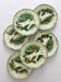 6 asparagus plates in faience barbotine from Salins