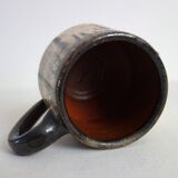Set of 6 stoneware mugs signed Losson, Belgium, vintage