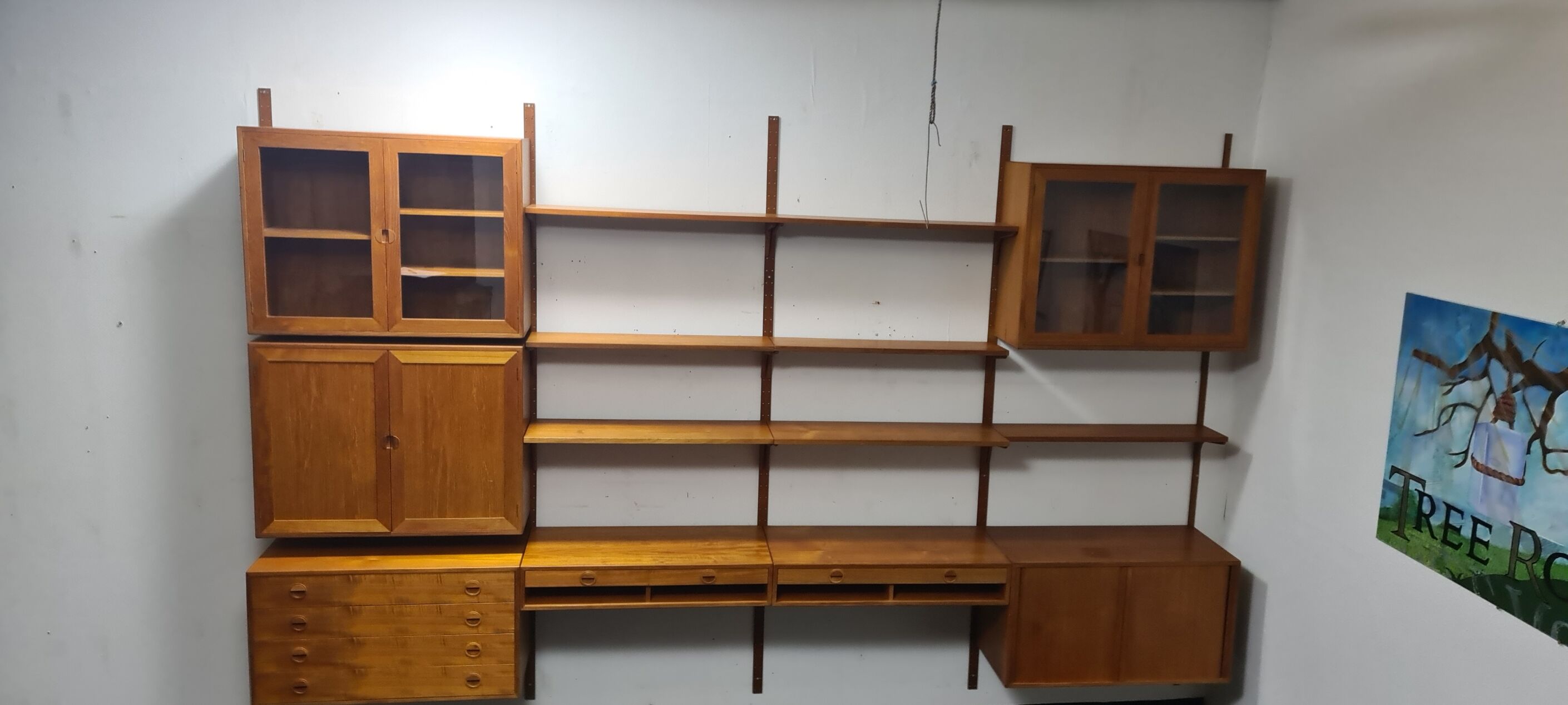 Vintage teak wall unit by HG mobel Denmark