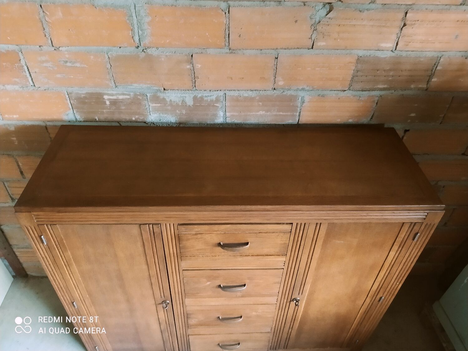 Original and vintage sideboard in solid wood