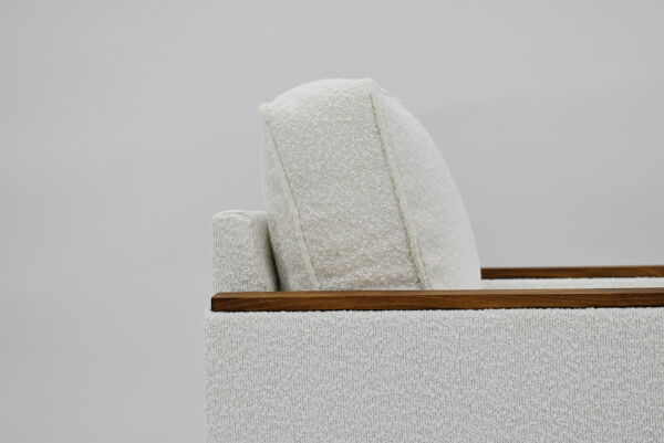 Fauteuil original des années 70 ZWP-08 bouclé blanc