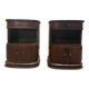 Pair of Art Deco bedside tables with marble.