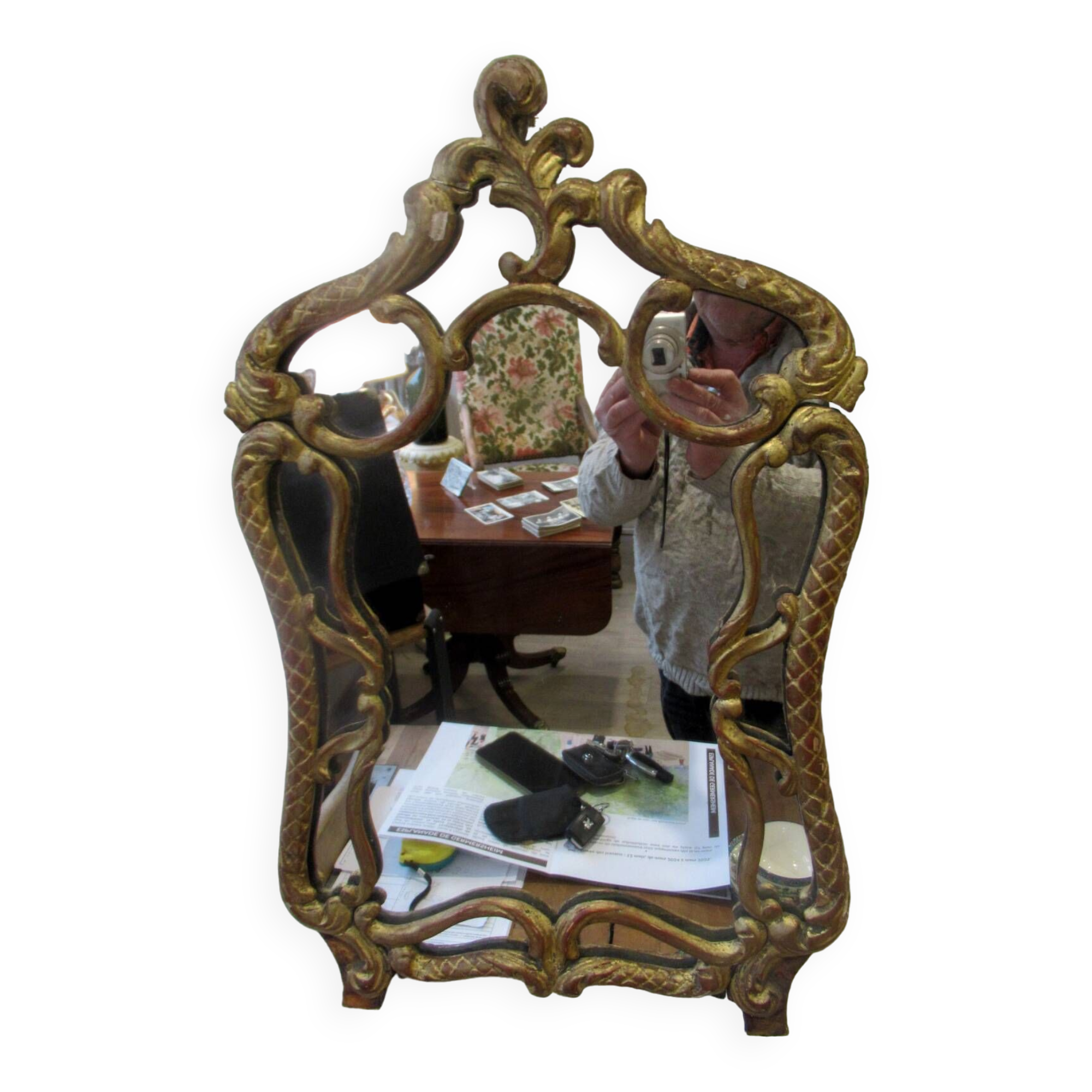 Small 18th century mirror