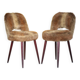 Pair of Moumoute chairs in Baumann style, vintage chairs, retro chair