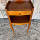 Antique nightstand louis xv style wood drawer + vintage case
