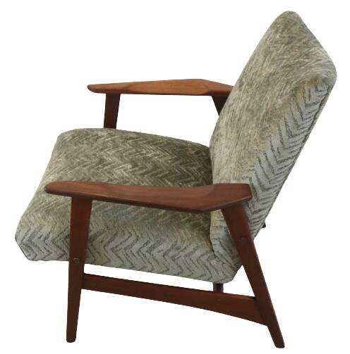 Fauteuil en teck vintage du milieu du siècle