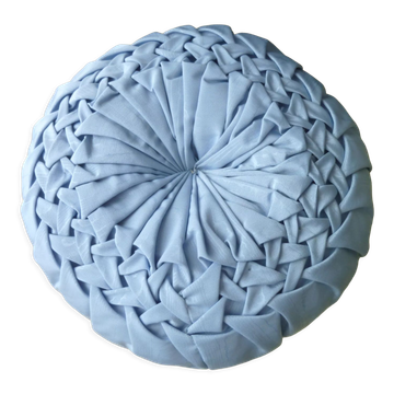 Handmade cushion with moiré effect fabrics.