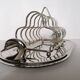 Silver metal taost holder