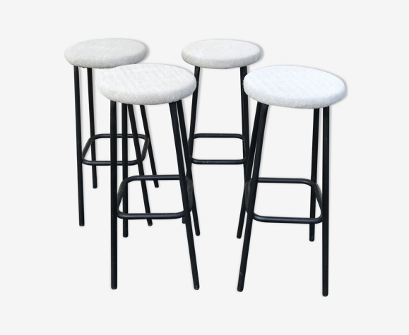 Lot de 4 tabourets de bar vintage 1960