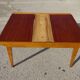 Extendable table, compass legs