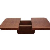 Coffee table with integrated bar in walnut magnifier of Mario Sabot