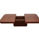 Table basse avec bar integré en loupe de noyer de Mario Sabot