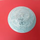 Plafonnier en verre de Clichy bleu moucheté